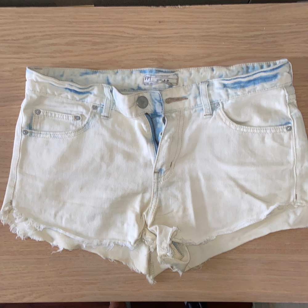 Free people shorts light wash